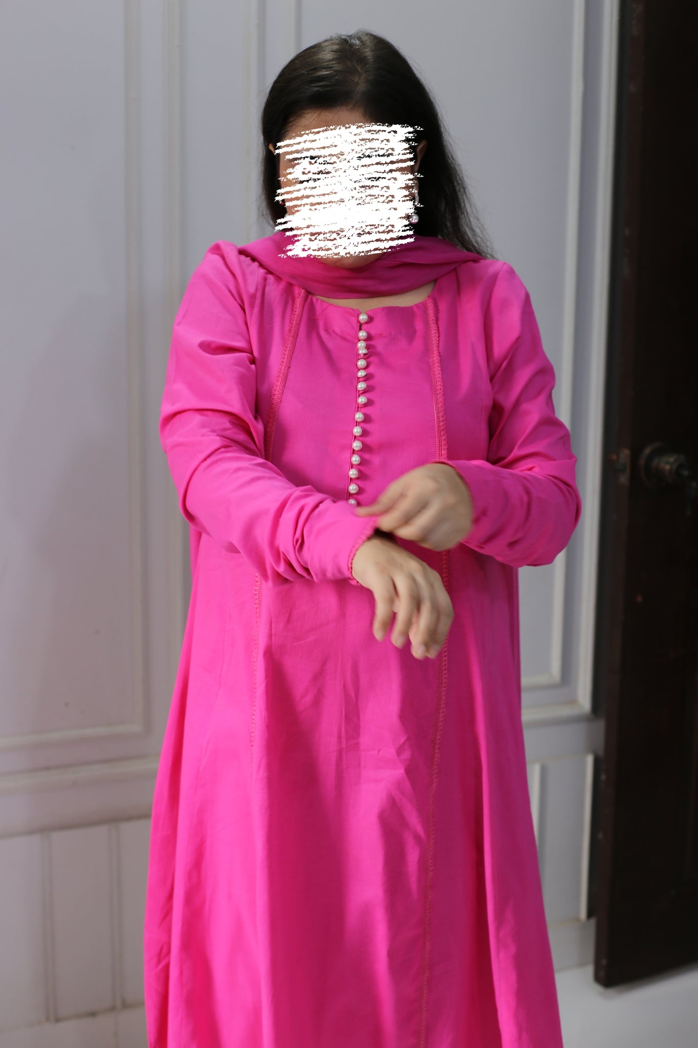 Solid Raspberry Pink Frock