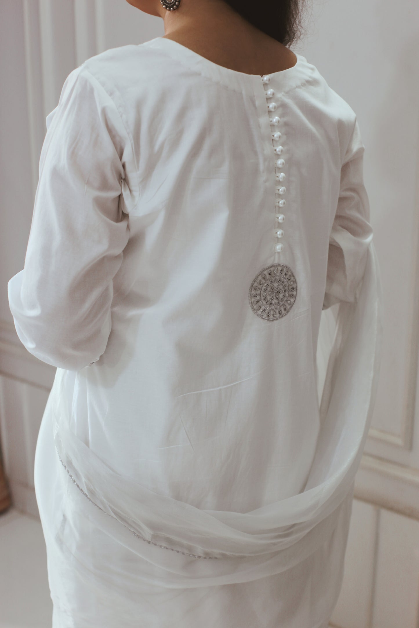 Solid White Festive Wear