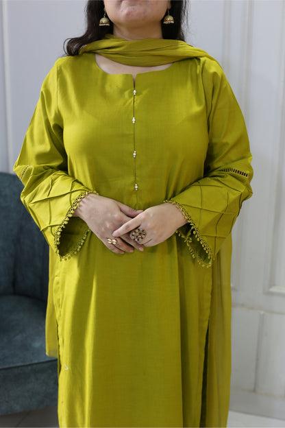 Solid Lemon Ginger Co-ord Set