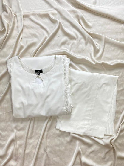 Solid White Co-ord Set