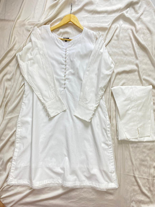 Solid White Co-ord Set