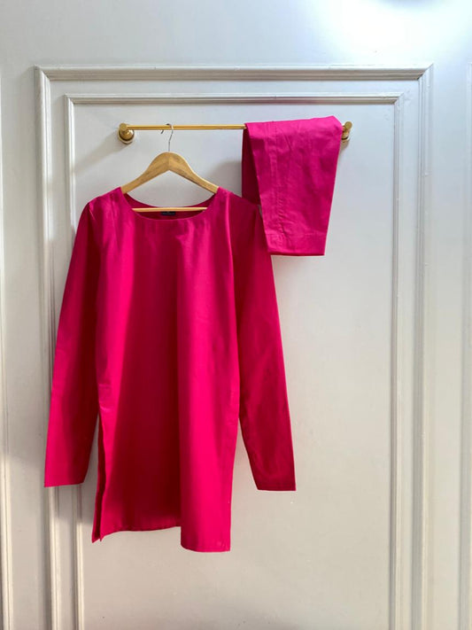 Solid Rose Pink Co-ord Set